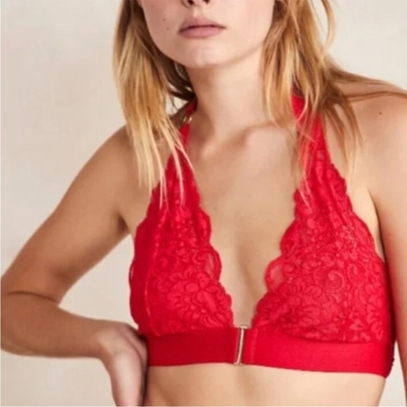 We Are HAH Groupie Bralette Red Lace Size XS NWT - Picture 4 of 10